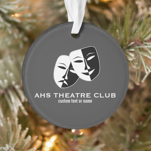 Theater Drama Club Gedeckter Thespianname Ornament (Baum)