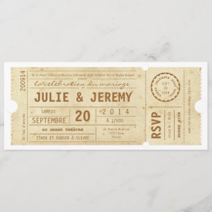 Theater-Einladung zur Hochzeit Tickets Einladung
