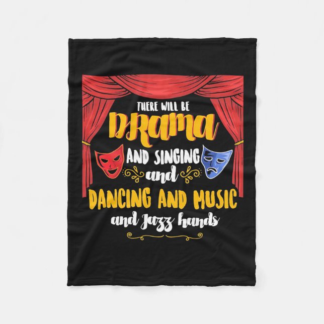 Theater Es wird Drama Fleecedecke (Vorderseite)