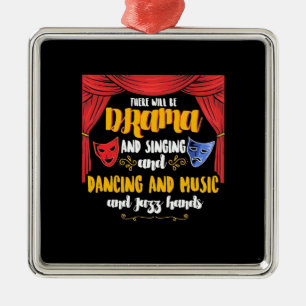 Theater Es wird Drama Ornament Aus Metall