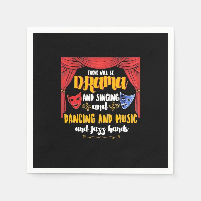 Theater Es wird Drama Serviette (Vorderseite)