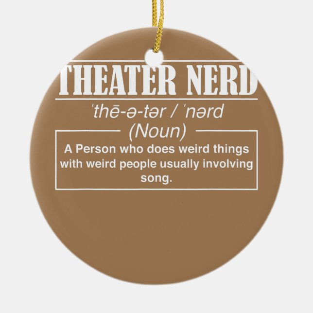 Theater Funny Bühne Nerd Drama Keramik Ornament (Vorne)