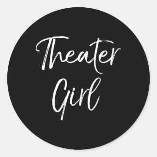 Theater für das Broadway Theater Runder Aufkleber