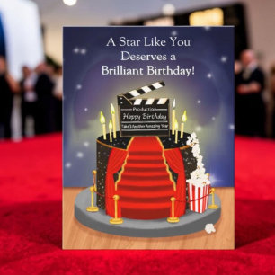 Theater Geburtstagsdesign mit Filmplakat Karte