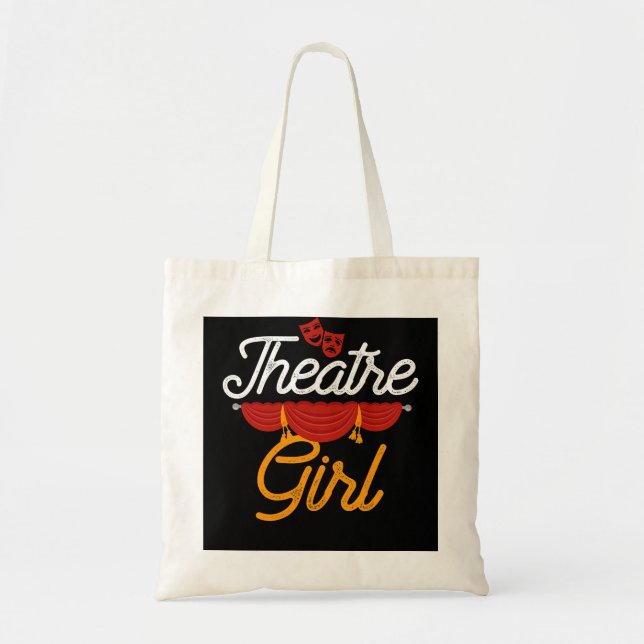 Theater Girl Schauspiel Bühne Theater Theater Tragetasche (Vorne)