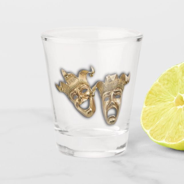 Theater Golden Comedy Schnapsglas (Vorderseite)