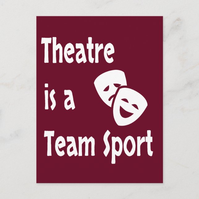 Theater ist eine Mannschaftssport, Schauspiel, Sch Postkarte (Vorderseite)