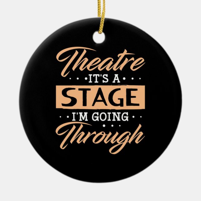 Theater ist es eine Bühne Schauspieler durch gehen Keramik Ornament (Vorne)