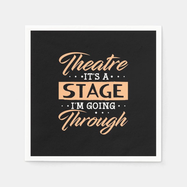 Theater ist es eine Bühne Schauspieler durch gehen Serviette (Vorderseite)