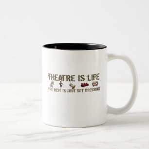 Theater ist Leben Zweifarbige Tasse