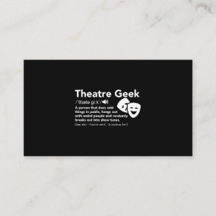 Theater ist mein Liebe-Schauspieler Schauspiel Bro Visitenkarte