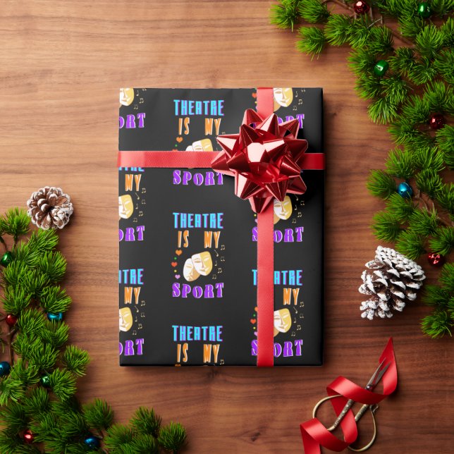 Theater ist mein Schauspiel Geschenkpapier (Feiertagsgeschenk)