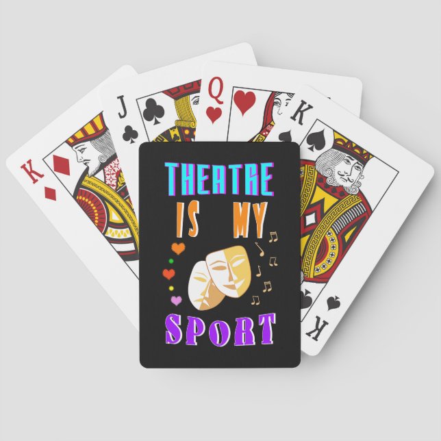 Theater ist mein Schauspiel Spielkarten (Rückseite)