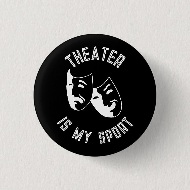 "Theater ist mein Sport", die Theaterstücke Button (Vorderseite)