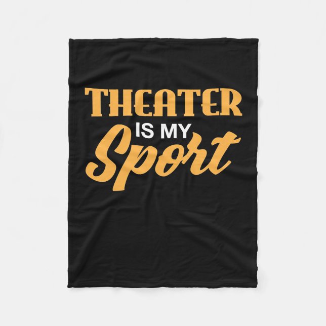Theater ist mein Sport Fleecedecke (Vorderseite)