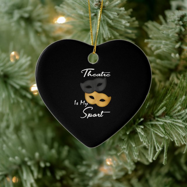 Theater ist mein Sport | Geschenk für Theater Keramik Ornament (Baum)