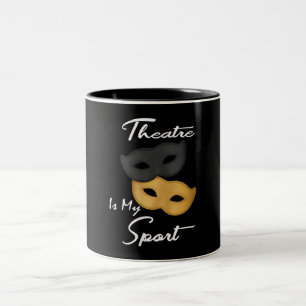 Theater ist mein Sport Geschenk für Theater Zweifarbige Tasse
