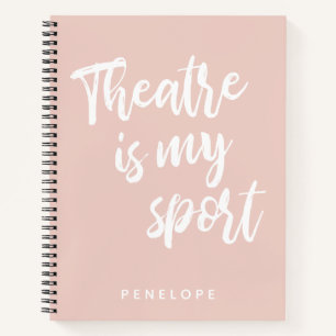 Theater ist mein Sport Niedlich Blush Pink Persona Notizbuch