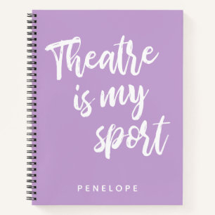 Theater ist mein Sport Niedlich Lilac Lila Persona Notizbuch