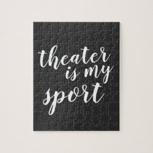 Theater ist mein Sport Simple Moderne Grafik Puzzle
