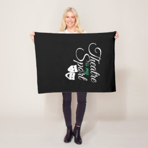 Theater ist mein T-Shirt Musical Theater Schauspie Fleecedecke