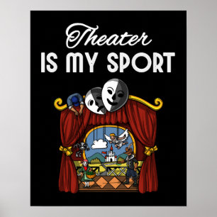 Theater ist meine Schauspielerin Bühne Play Drama Poster