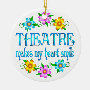 Theater-Lächeln Keramik Ornament