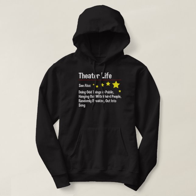 Theater Leben - Schauspielerin Theater Schauspiel  Hoodie (Design vorne)