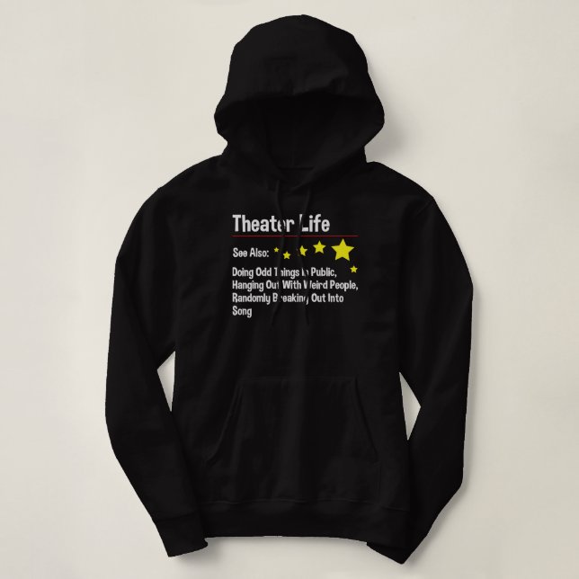 Theater Leben - Schauspielerin Theater Schauspiel  Hoodie (Design vorne)