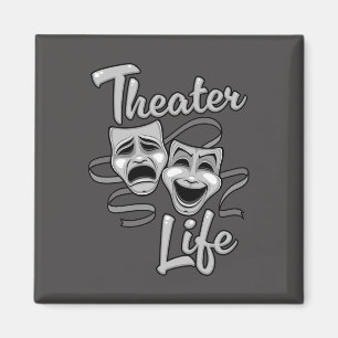 Theater-Lebenskomödie und Tragedy-Masken Magnet