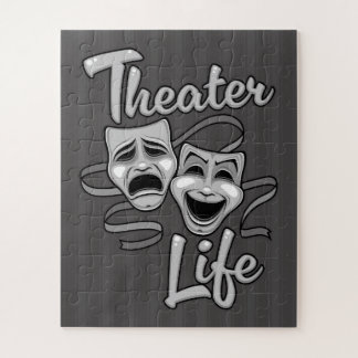 Theater-Lebenskomödie und Tragedy-Masken Puzzle