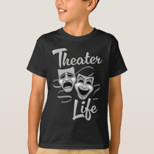 Theater-Lebenskomödie und Tragedy-Masken T-Shirt