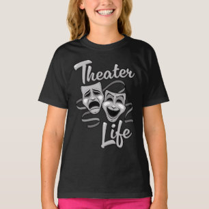 Theater-Lebenskomödie und Tragedy-Masken T-Shirt