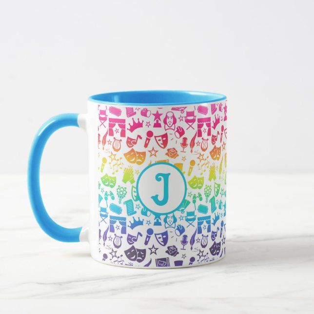 Theater Lover Rainbow Icons Tasse (Links)