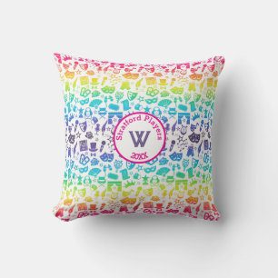 Theater Lover Rainbow Icons Throw Kissen