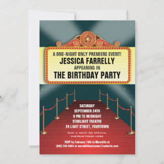 Theater Marquee Party Einladung