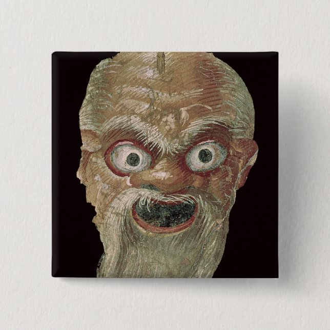 Theater-Maske, Ostwand, Oecus 5, 60-50 BC Button (Vorderseite)