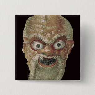 Theater-Maske, Ostwand, Oecus 5, 60-50 BC Button