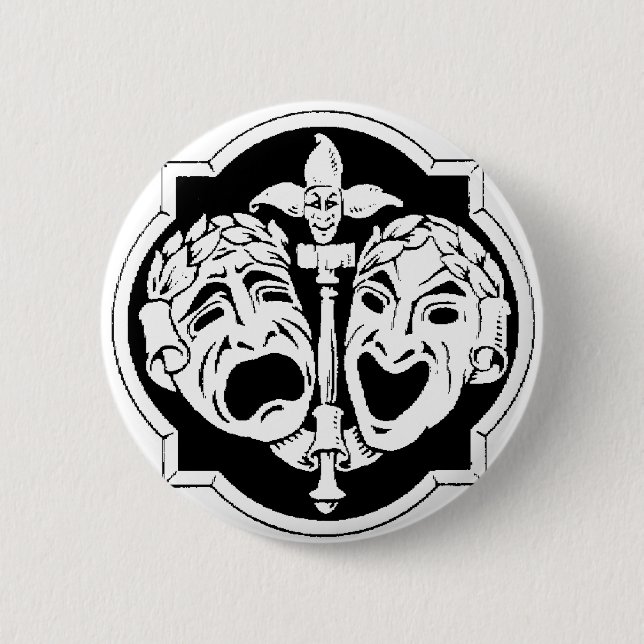 Theater-Masken Button (Vorderseite)