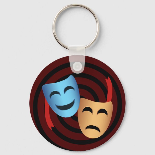 Theater Masken Emoji Theater Lover Schlüsselanhänger (Vorderseite)