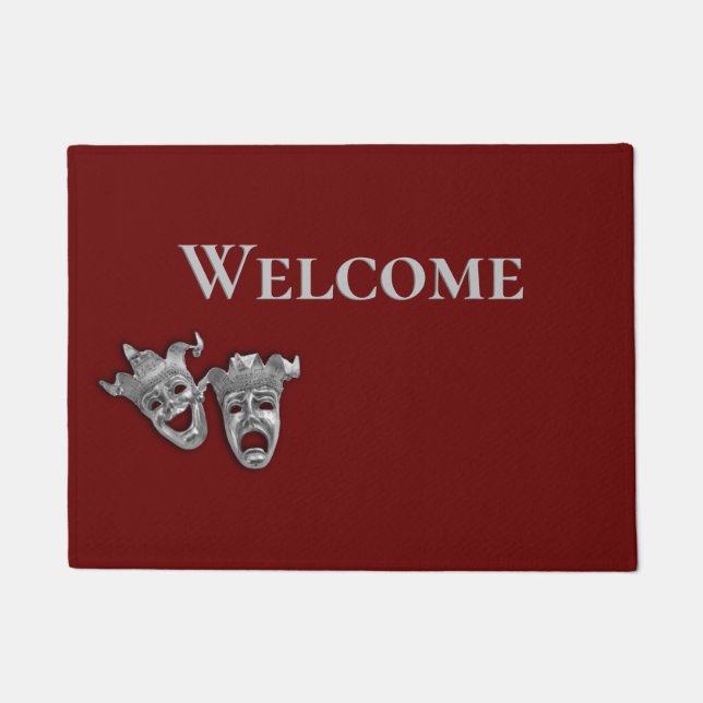 Theater maskiert Comedy und Tragedy Fußmatte (Vorderseite)