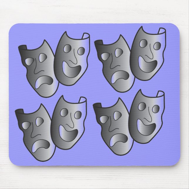 Theater maskiert Mausunterlage Mousepad (Vorne)