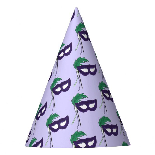 Theater Masquerade Mardi Gras Partyhütchen (Vorderseite)