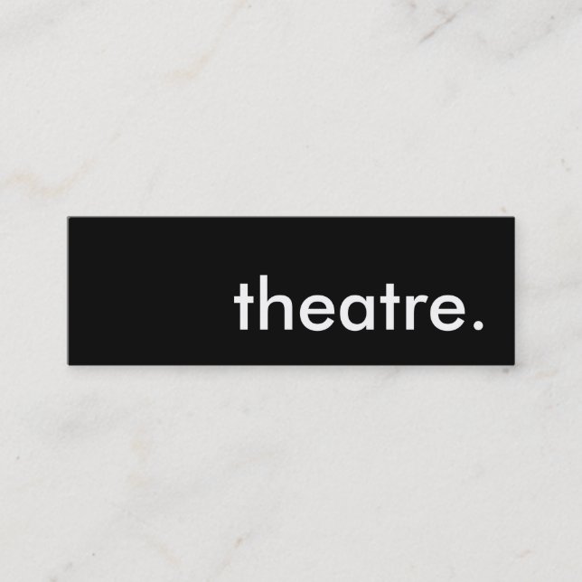 Theater. Mini Visitenkarte (Vorderseite)