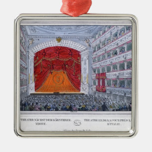 Theater morgens Karntnertor Wien Silbernes Ornament