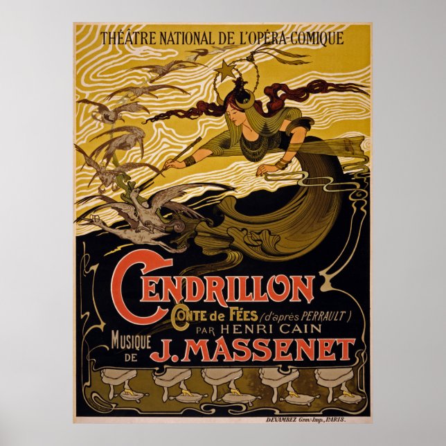 Theater National de L'Opera-Comique ~ Cendrillon Poster (Vorne)