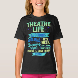 Theater Nerd Schauspieler musikalisch & dekorativ  T-Shirt