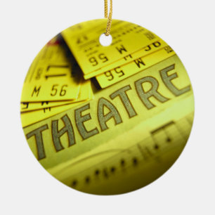 Theater-Notenblätter & Tickets Keramik Ornament