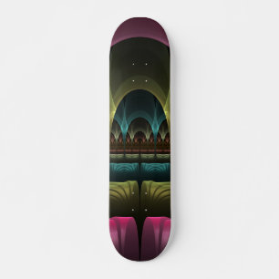 Theater of Fantasy, Abstract Colorful Fractal Art Skateboard