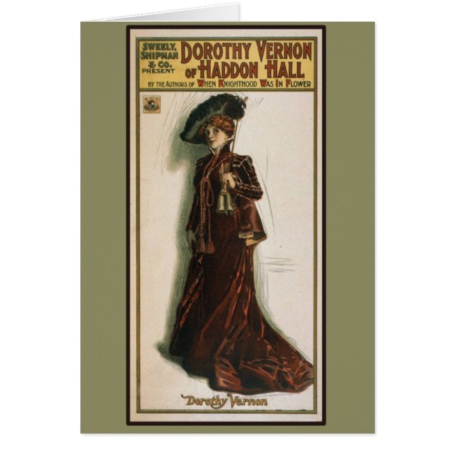 Theater-Plakat Dorothy Vernon auf Karten (Vorne)